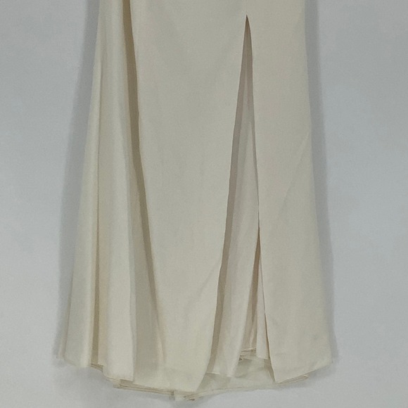 NEW! After Six Size 12 Crepe Halter Tuxedo Max Dress Ivory $242 msrp I22-3 - Picture 9 of 10